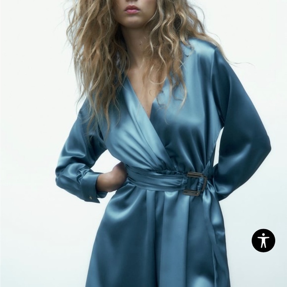 Zara buckle satin effect jumpsuit - Picture 2 of 10